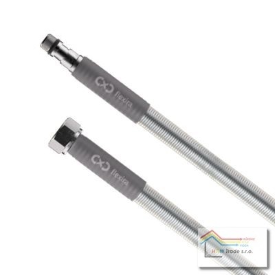 Nerez.hadica voda FLEXIRA k batérii M10x3/8"MF120 cm